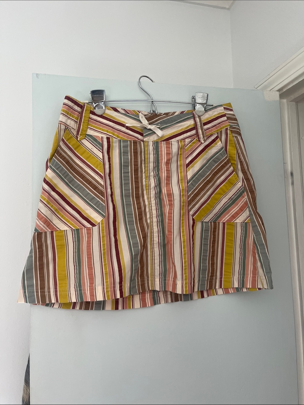 Patagonia Multicolor Striped Mini Skirt - Yellow, Pink, Green, Brown